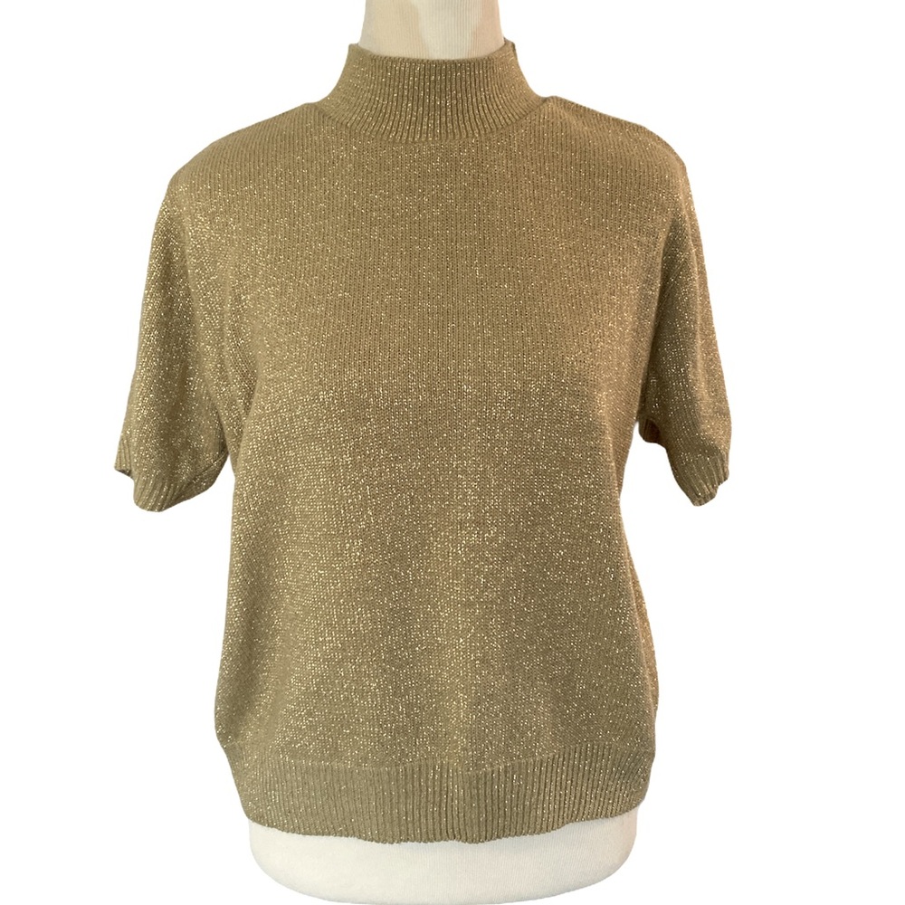 Vintage Bedford Fair Metallic Gold Sweater